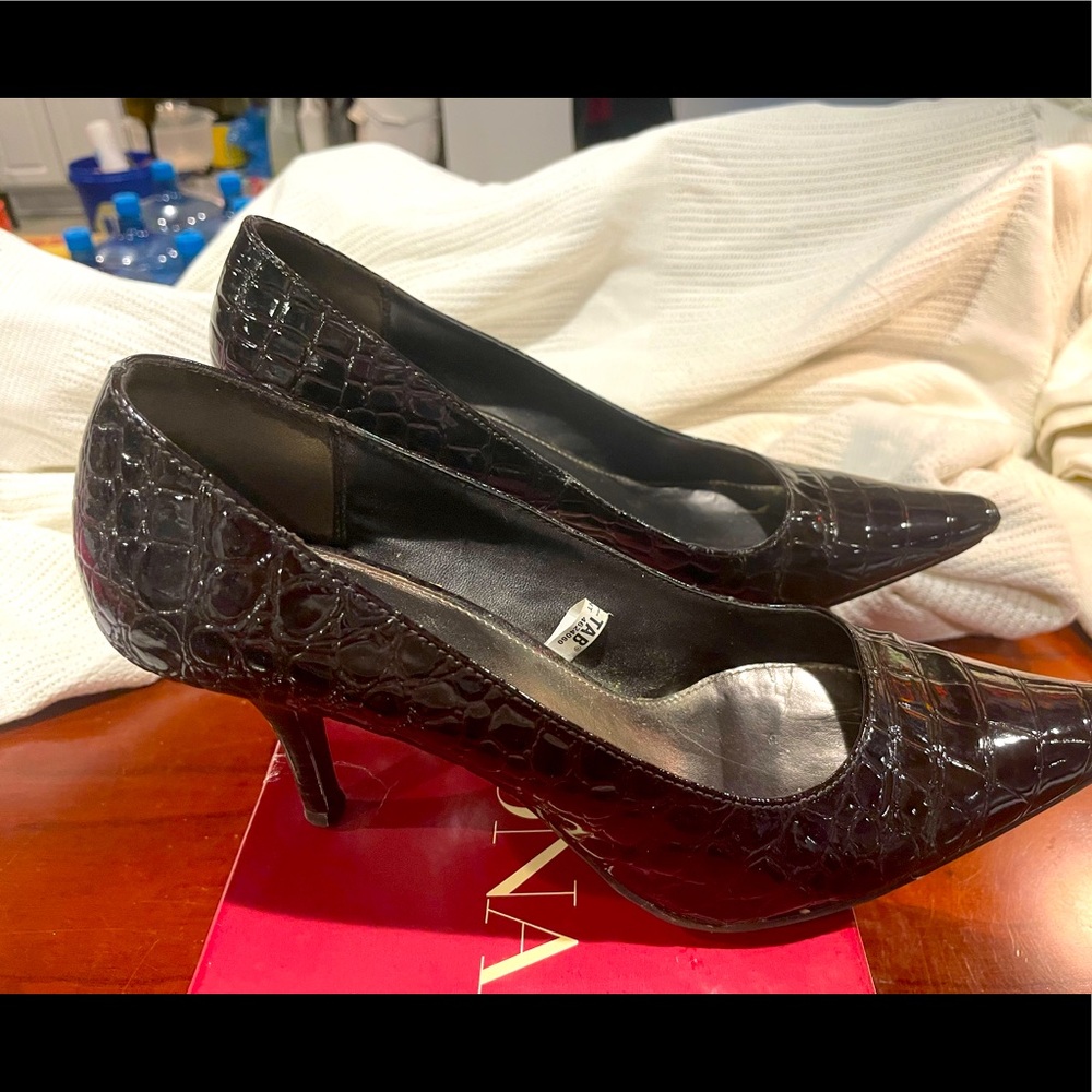 Merona faux croc heels